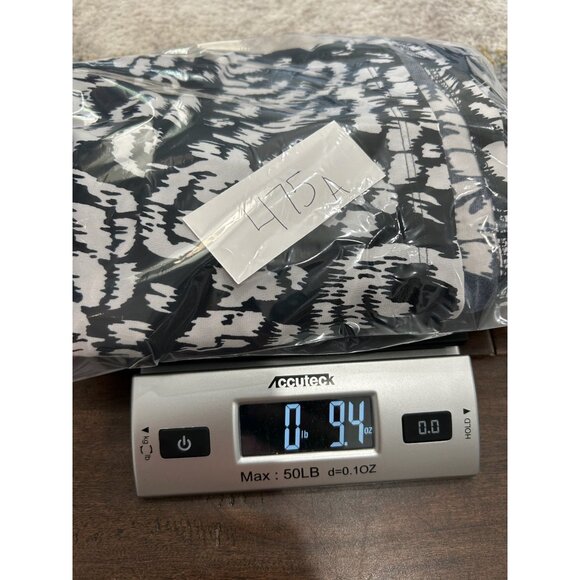 En Focus Studi Ruched Waist Black White Patterned Dress Size 12 - Picture 9 of 9